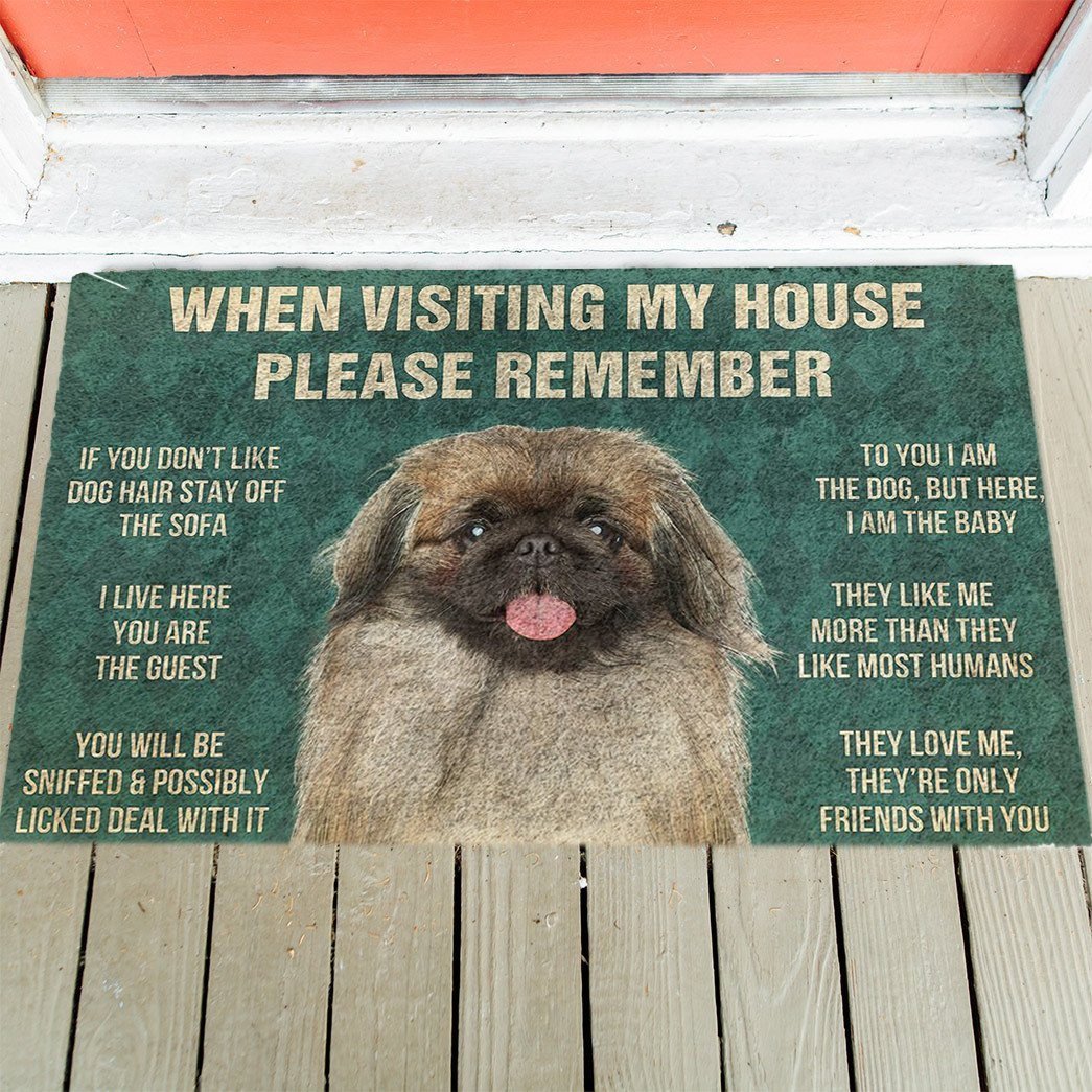 Pekingese's Rules Doormat