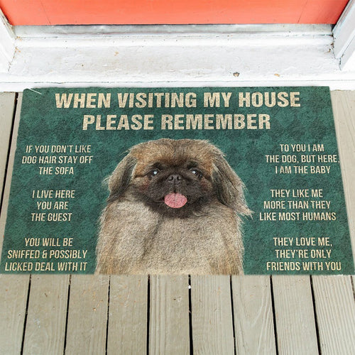 Pekingese's Rules Doormat