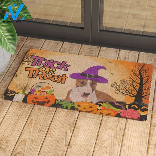 Pembroke Welsh Bull Terrier Halloween Doormat