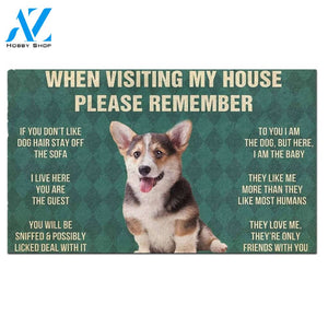 Pembroke Welsh Corgi Puppy's Rules Doormat