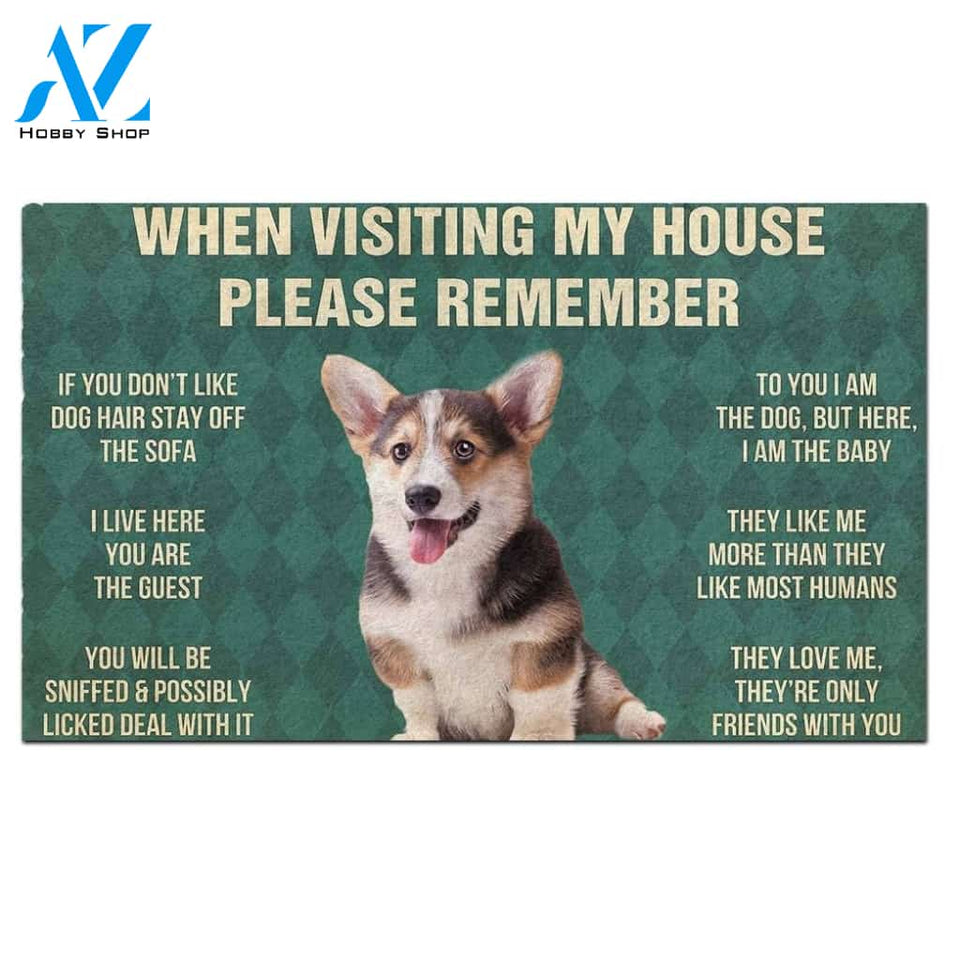 Pembroke Welsh Corgi Puppy's Rules Doormat