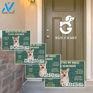 Pembroke Welsh Corgi Puppy's Rules Doormat