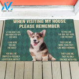 Pembroke Welsh Corgi Puppy's Rules Doormat