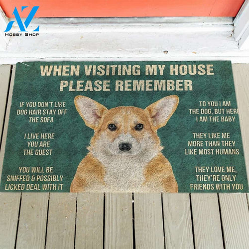 Pembroke Welsh Corgi's Rules Doormat