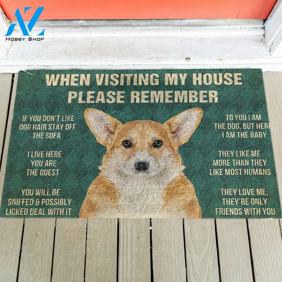 Pembroke Welsh Corgi's Rules Doormat