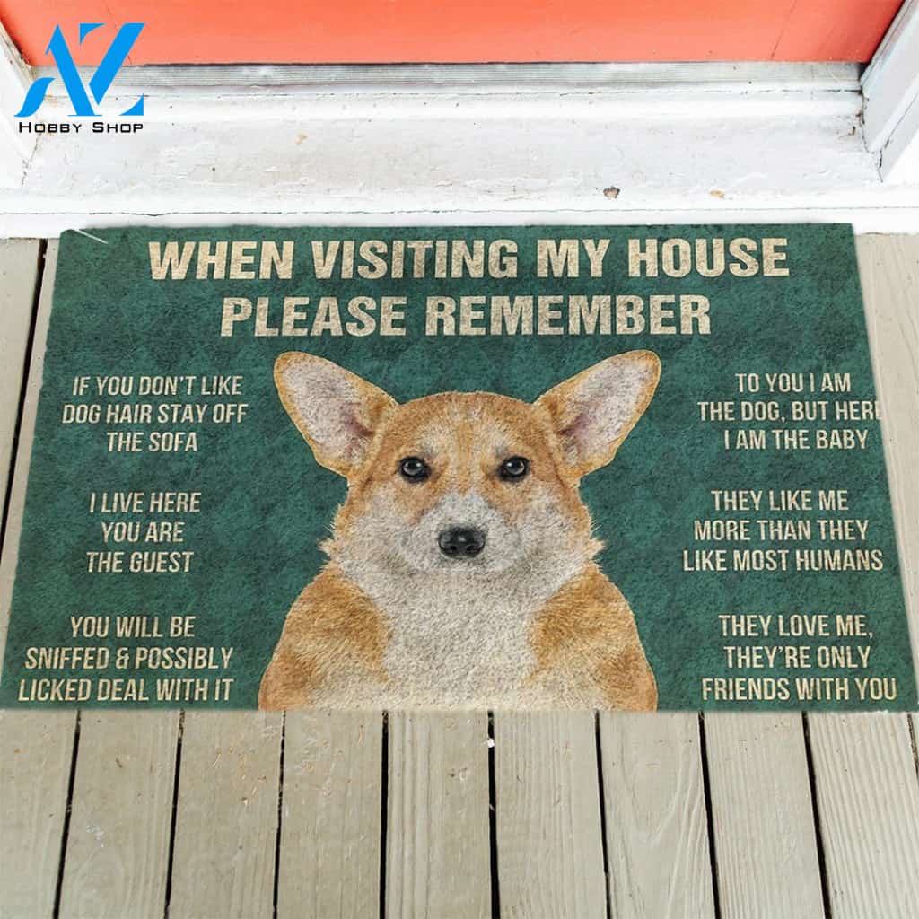 Pembroke Welsh Corgi's Rules Doormat