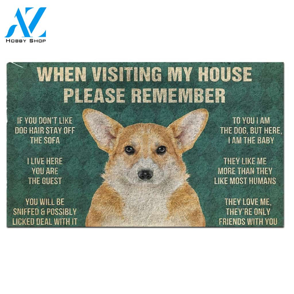 Pembroke Welsh Corgi's Rules Doormat