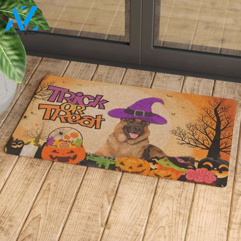 Pembroke Welsh German Shepherd Halloween Doormat