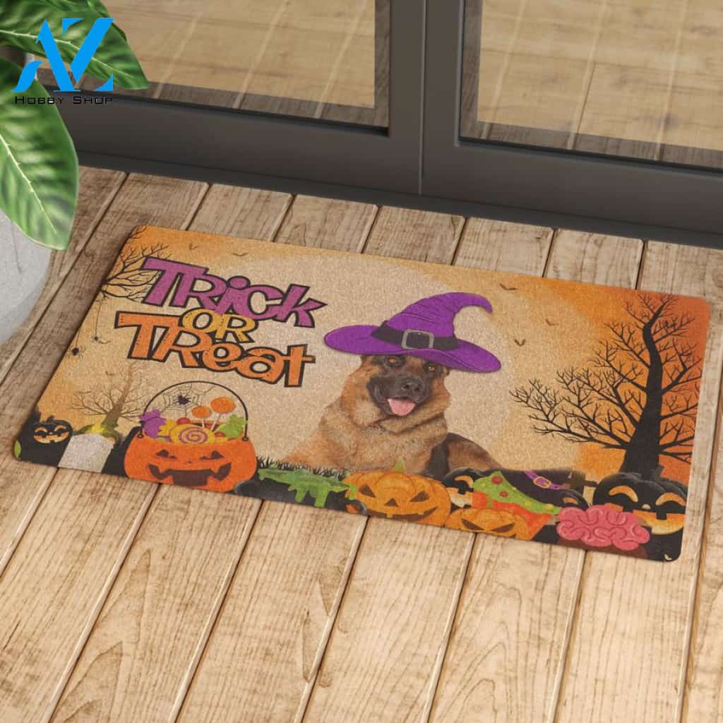 Pembroke Welsh German Shepherd Halloween Doormat