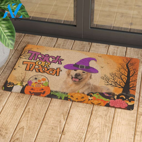 Pembroke Welsh Golden Retriever Halloween Doormat