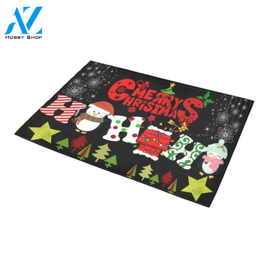 Penguin Hohoho Merry Christmas Doormat Indoor And Outdoor Mat Entrance Rug Sweet Home Decor Housewarming Gift Gift For Friend Family Stem Feminist