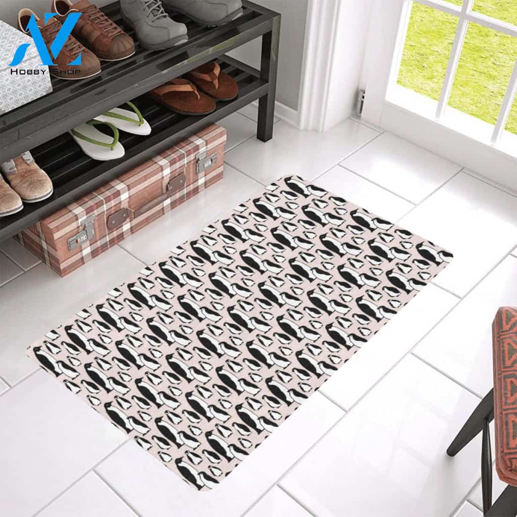 Penguin Themed Rubber Doormat