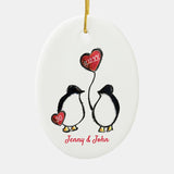 Penguin 30Th Pearl Wedding Anniversary Ceramic Ornament