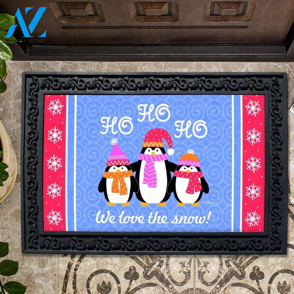 Penguins Snow - Doormat - 18" x 30"