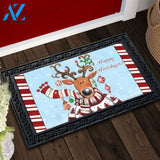 Peppermint Reindeer - Doormat - 18" x 30"
