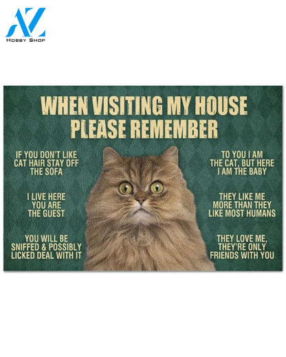 Persian Cat Doormat,When Visiting My House Doormat