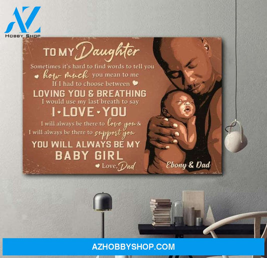 Personaliezd Canvas, African American Black Family Canvas Wall Art, Canvas Prints Gift Father's Day