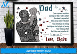 Personaliezd Canvas And Poster, Dad Birthday Poem Canvas And Poster,Canvas Prints,Wall Decor Visual Art, Gift Father's Day