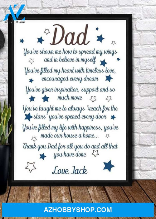 Personaliezd Canvas And Poster, Dad Poem Canvas And Poster, Canvas Painting, Wall Decor Visual Art, Gift Father's Day