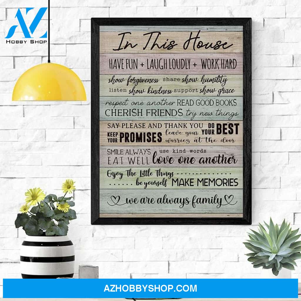 Personaliezd Canvas And Poster, In This House Canvas And Poster,Canvas Prints,Wall Decor Visual Art, Gift Father's Day