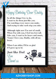 Personaliezd Canvas And Poster, Love You Daddy, Happy Birthday Canvas And Poster, Canvas Wall Art, Wall Decor Visual Art, Gift Father's Day