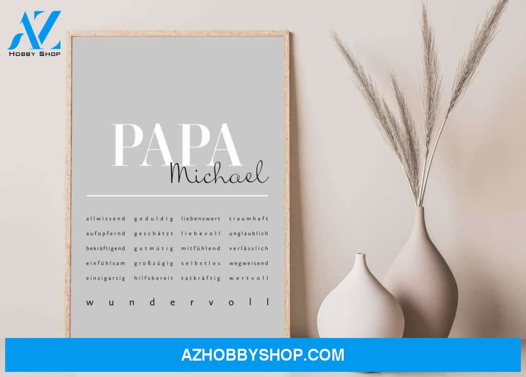 Personaliezd Canvas And Poster, Papa Michael Canvas And Poster, Canvas Wall Art, Wall Decor Visual Art, Gift Father's Day