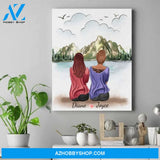 Personalised Best Friend Canvas - Birthday Gift For My Bestie - Up To 4 Girls