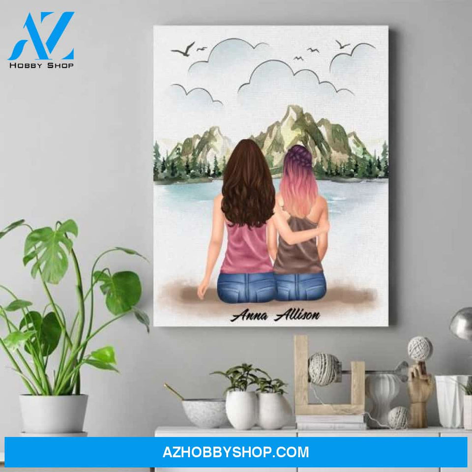 Personalised Best Friend Canvas - Best Gift For Bestie - Bff Birthday Gifts Ideas