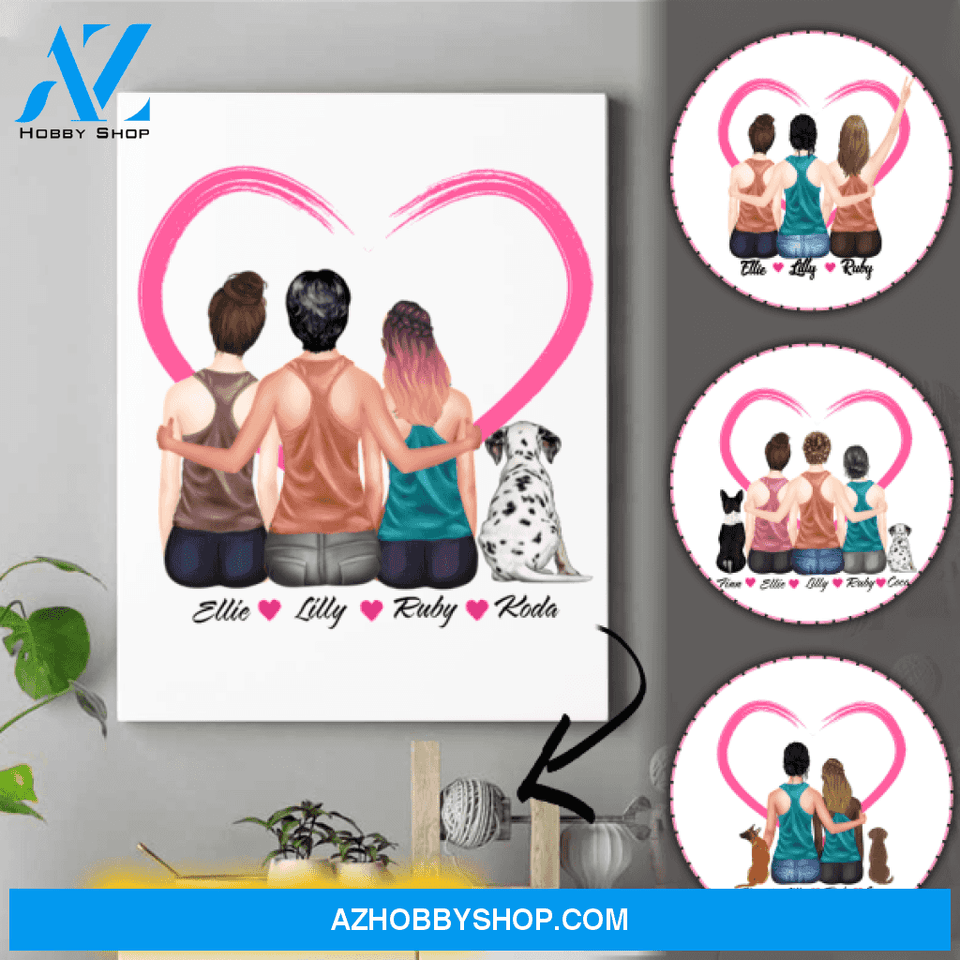 Personalised Best Friend Canvas - Personalised Best Friend Gift - Gifts For Besties Birthday