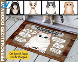 Personalised When Visiting My House Please Remember Cat doormat, Funny Cute Cat Doormat, gift for Cat mom Cat dad, Housewarming Doormat gift