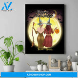 Personalised Witch Canvas Art - Best Gift For Bestie Birthday - Up To 4 Girls