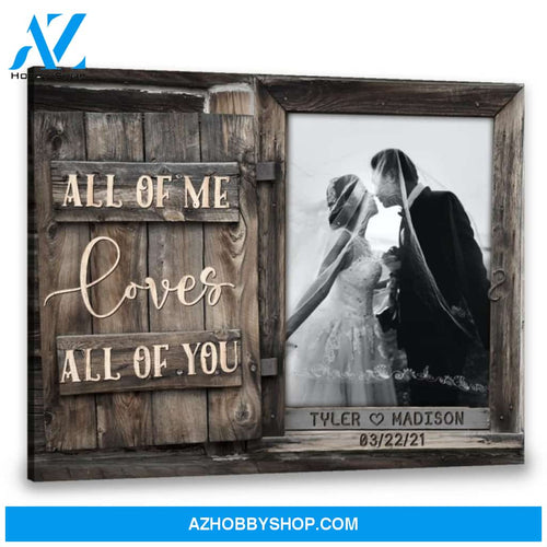 Personalized 3rd Year Wedding Anniversary Gift BW Color All Of Me Ohcanvas