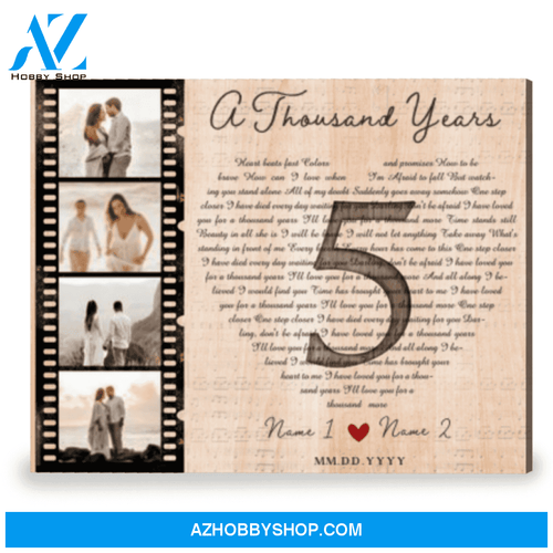 Personalized 5th Anniversary Gift Song Lyrics Gift Canvas Print
