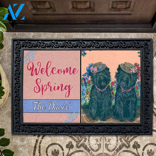 Personalized Affenpinscher Sisters Doormat - 18" x 30"