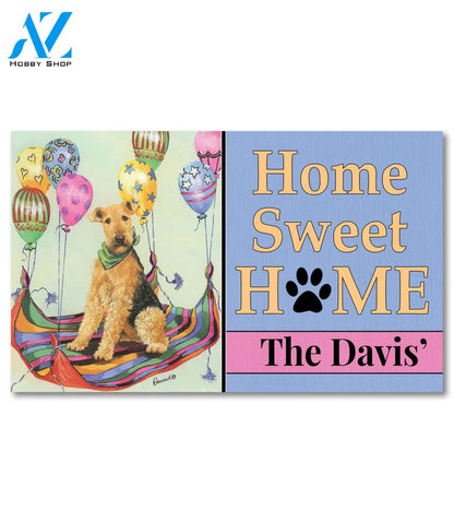 Personalized Airedale Terrier High Flyer Doormat - 18" x 30"