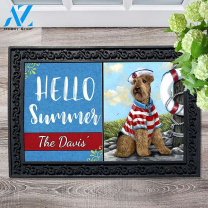 Personalized Airedale Terrier The Skipper Doormat - 18" x 30"