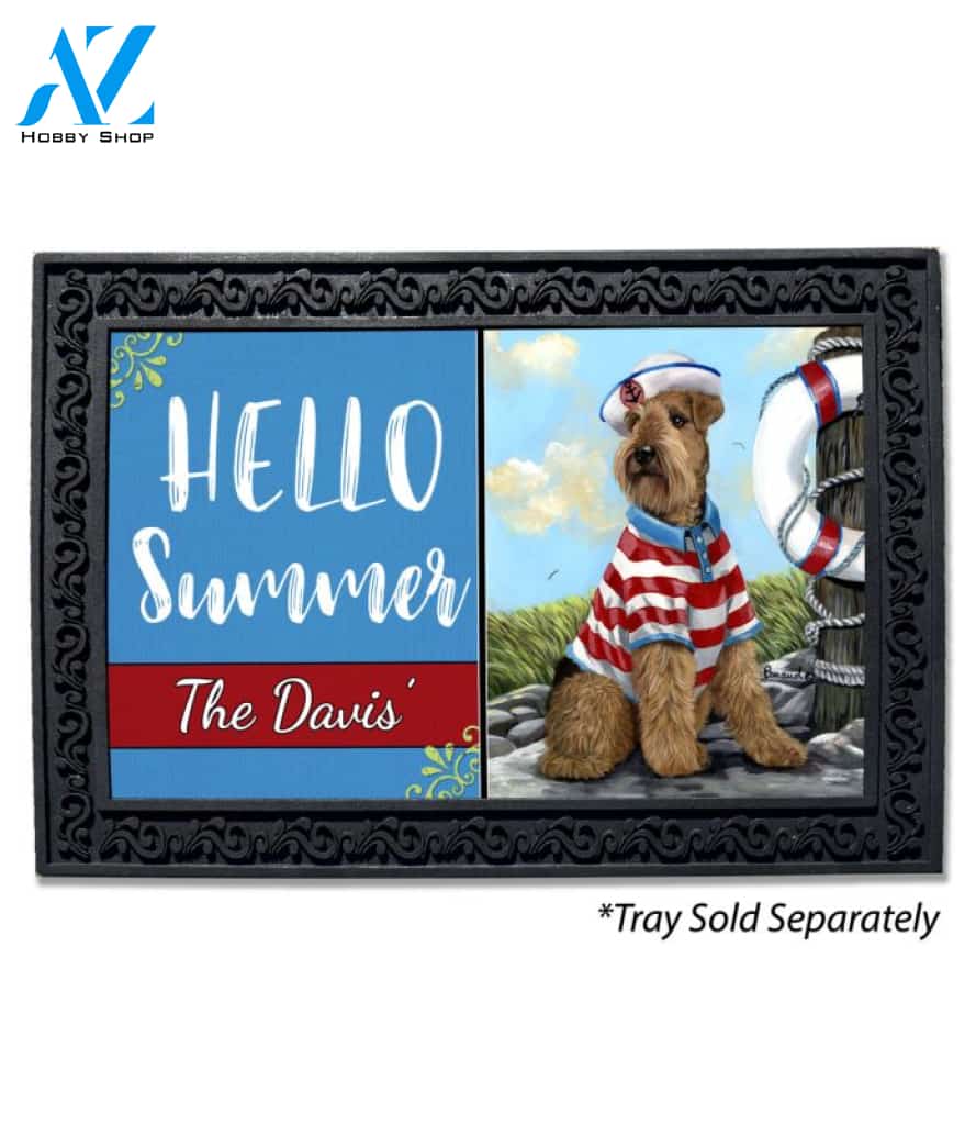 Personalized Airedale Terrier The Skipper Doormat - 18" x 30"