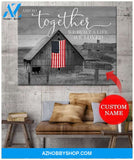Personalized And So Together Farmer Name Wall Art Canvas