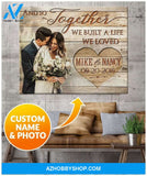 Personalized And So Together Name And Photo Wedding Wall Art Canvas