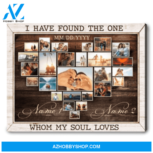 Personalized Anniversary Canvas Marriage Anniversary Photo Collage Gift For Couple