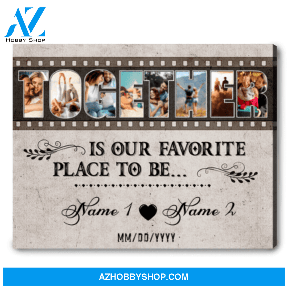 Personalized Anniversary Gifts For Couples Custom Photo Collage Canvas