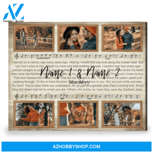 Personalized Any Song Lyrics Gift Couple Gift For Anniversary Photo Gift