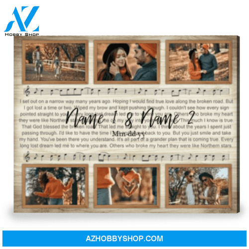 Personalized Any Song Lyrics Gift Couple Gift For Anniversary Photo Gift
