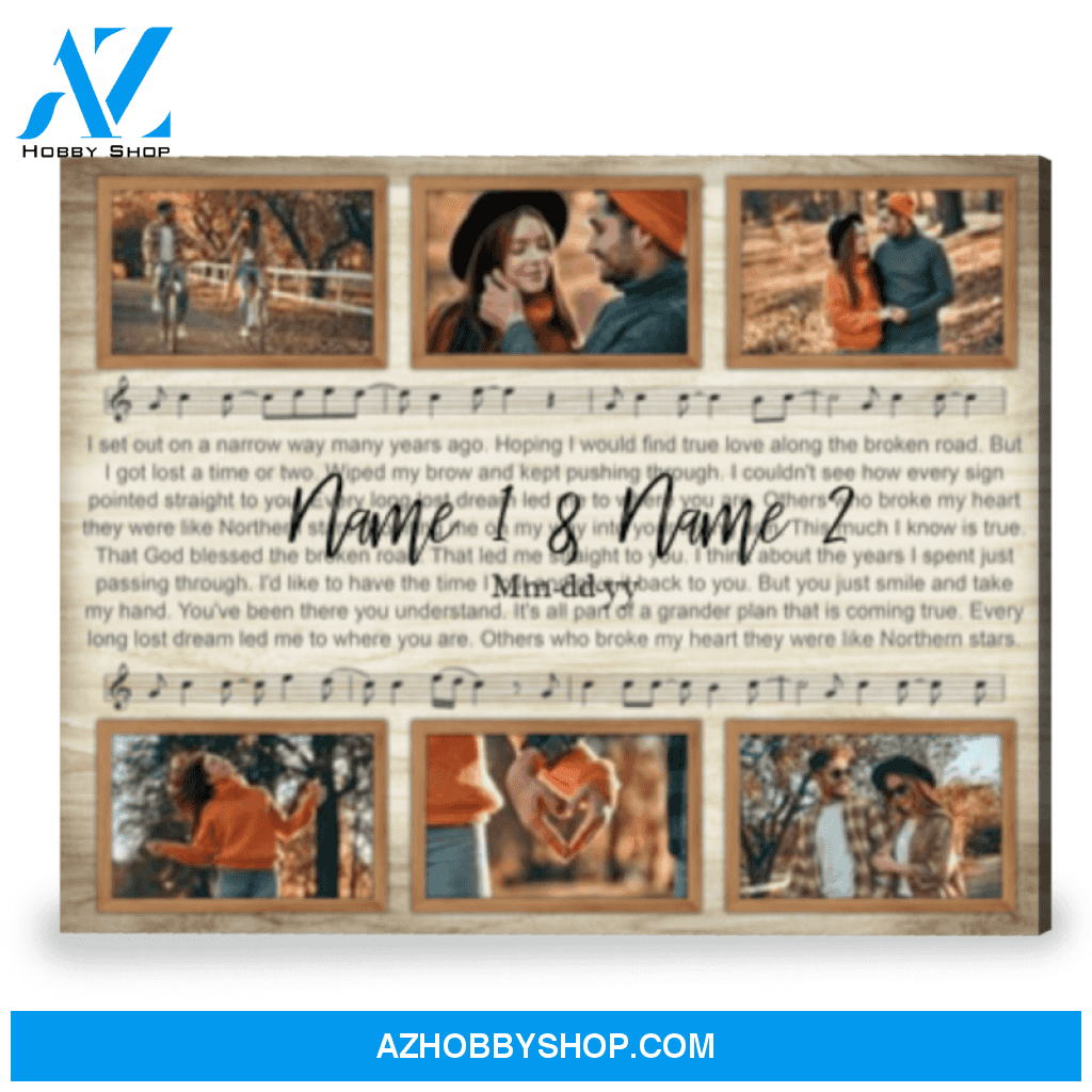 Personalized Any Song Lyrics Gift Couple Gift For Anniversary Photo Gift