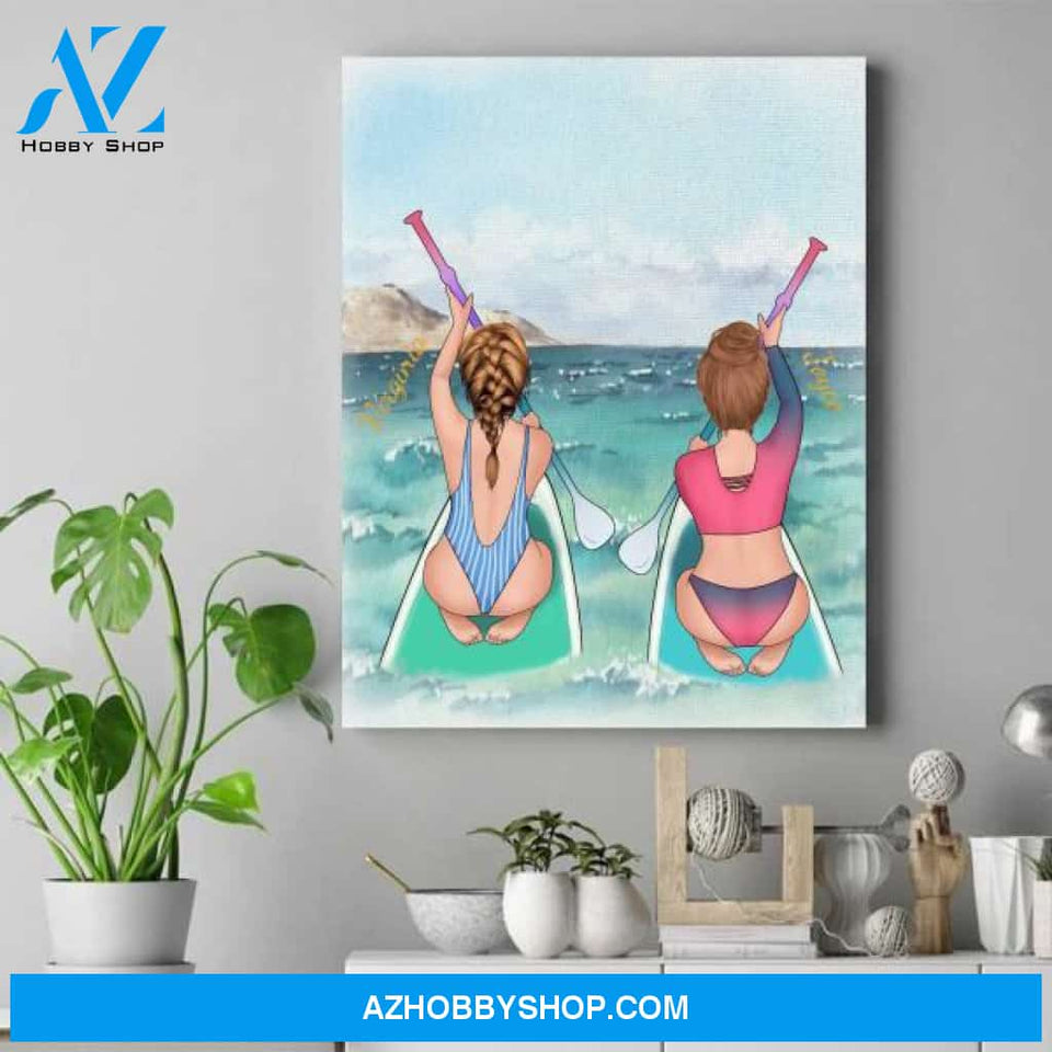 Personalized Art Friend Canvas - Birthday Gift For Bestie - Custom Gift For Best Friend