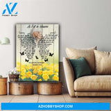 Personalized, As I Sit In Heaven Yellow Roses Background Canvas Wall Art