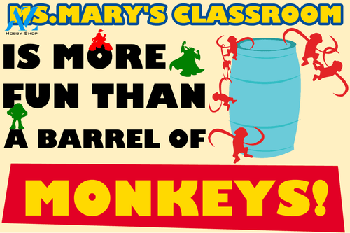 Personalized Back To School Ideas Teacher more fun than a barrel of monkey Custom Classroom Doormat