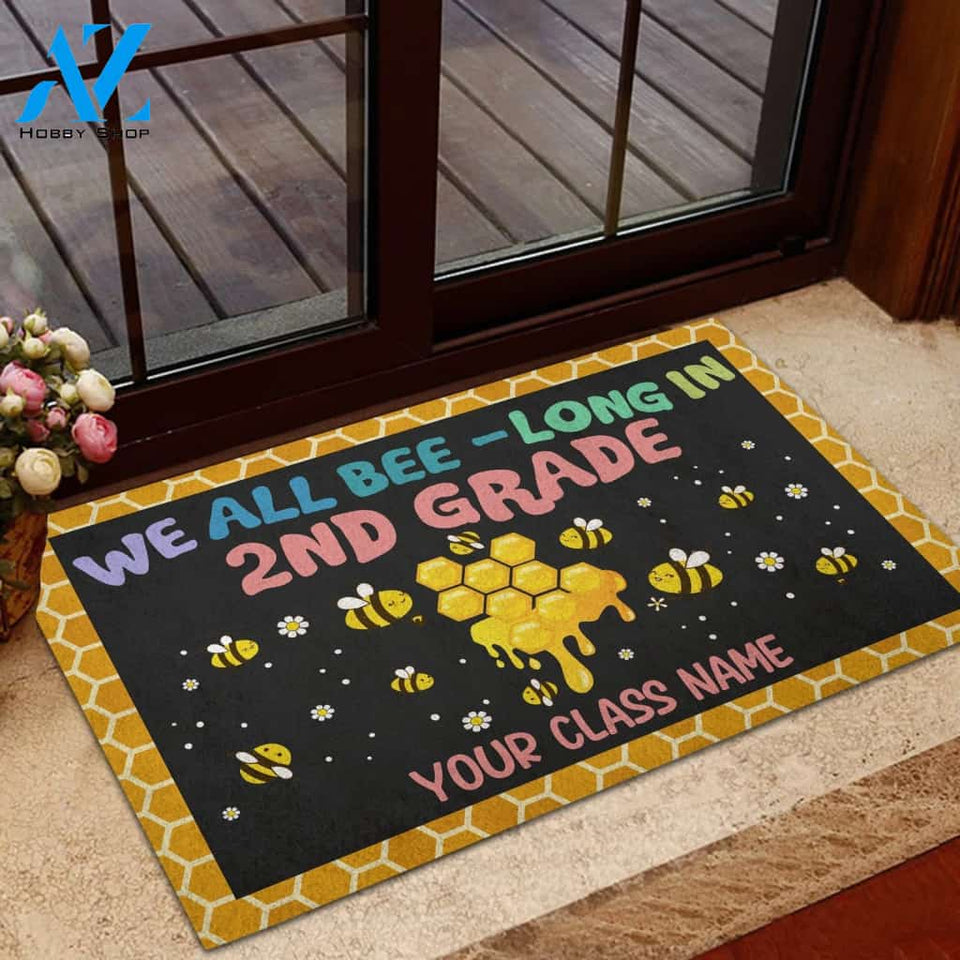 Personalized Back To School Ideas Teacher We All Bee-Long In - Classroom Doormat Indoor And Outdoor Doormat Gift For Teacher Classroom Decor Warm House Gift Welcome Mat