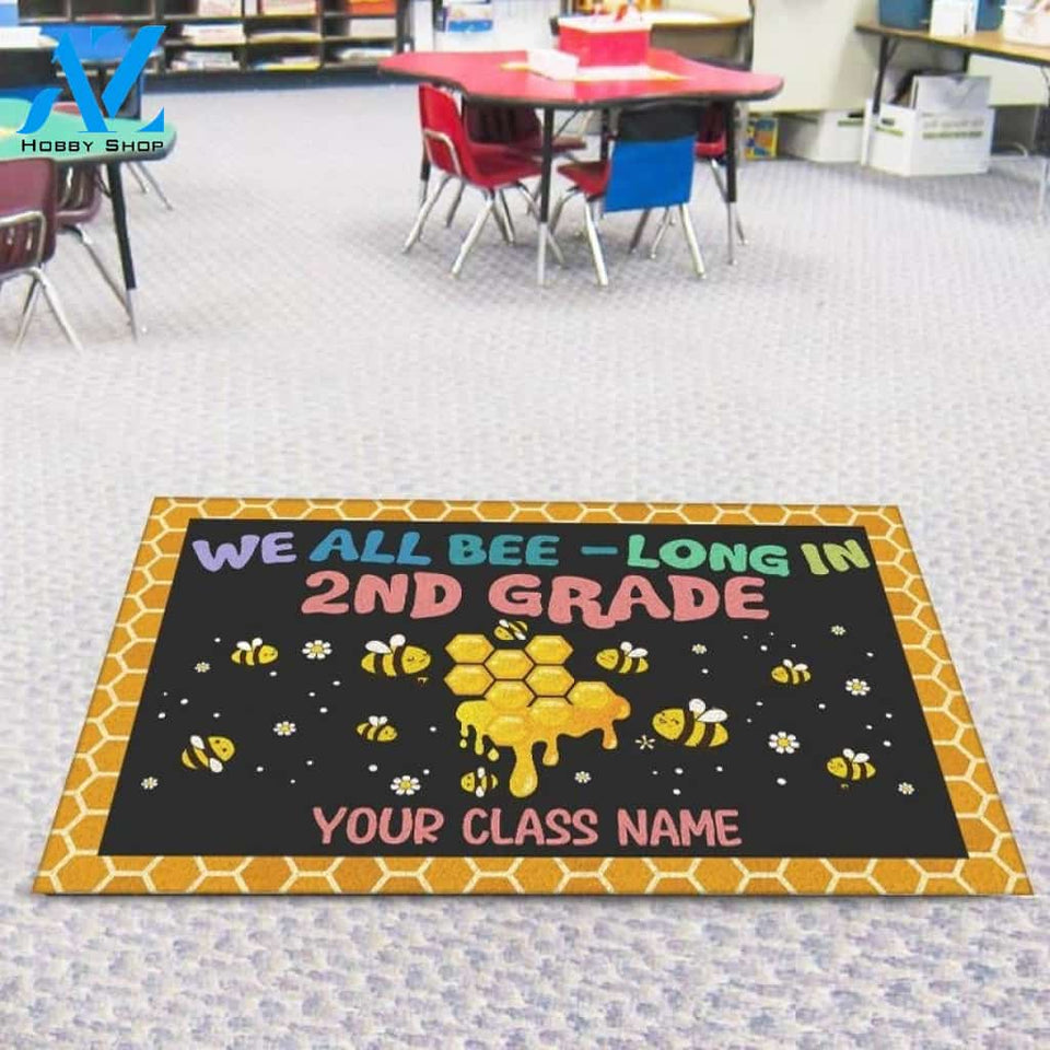 Personalized Back To School Ideas Teacher We All Bee-Long In - Classroom Doormat Indoor And Outdoor Doormat Gift For Teacher Classroom Decor Warm House Gift Welcome Mat