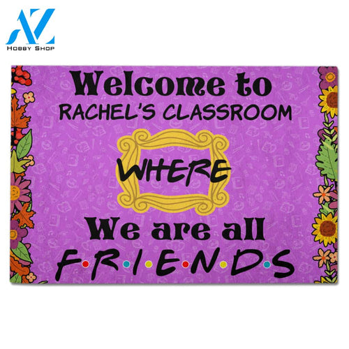 Personalized Back To School Ideas Teacher Welcome to the classroom Custom Classroom Doormat